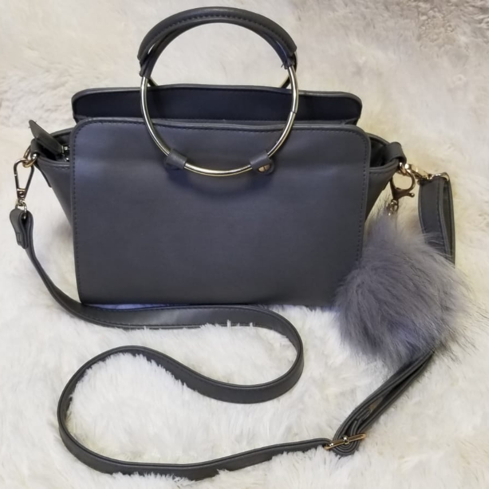 Gray luxury purse